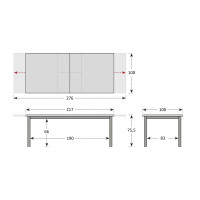 EXPERT WOOD antracit - rozkládací hliníkový stůl 220/280x100x75 cm