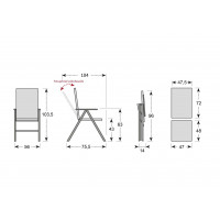 CONCEPT teak - hliníkové polohovací zahradní křeslo FSC®