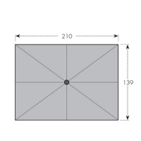 ACTIVE 210x140 cm - slunečník s automatickým naklápěním klikou