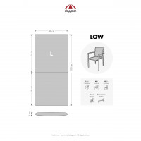 LIFE 5350 nízký - set 4 ks - polstr na židli a křeslo