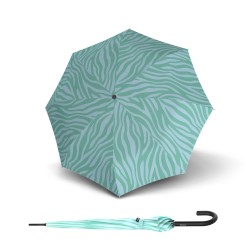 KNIRPS A.760 STICK AUTOMATIC Zebra Mint - elegantní holový vystřelovací deštník